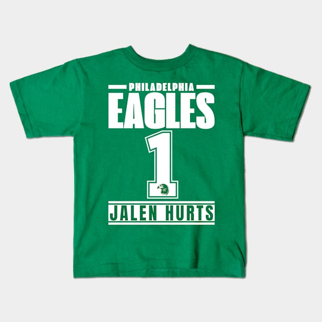 Philadelphia Eagles Jalen Hurts 1 American Football Kids T-Shirt by ArsenBills